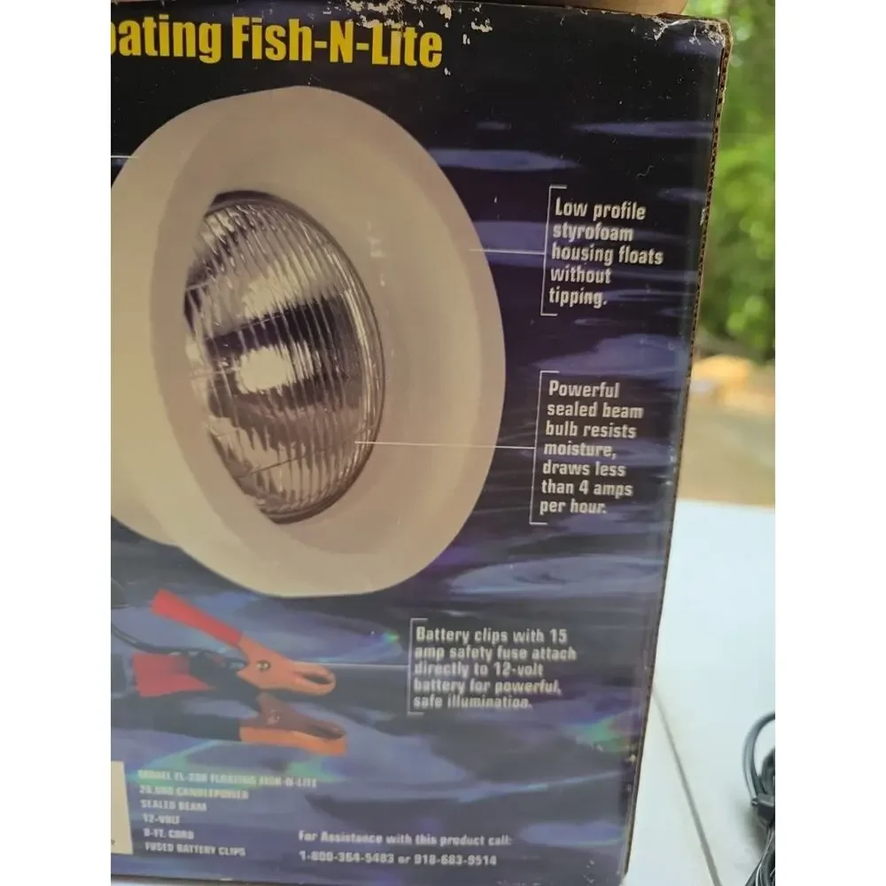 Vintage Night Blaster Floating Fish-N-Lite 12V Optronics w/ Box